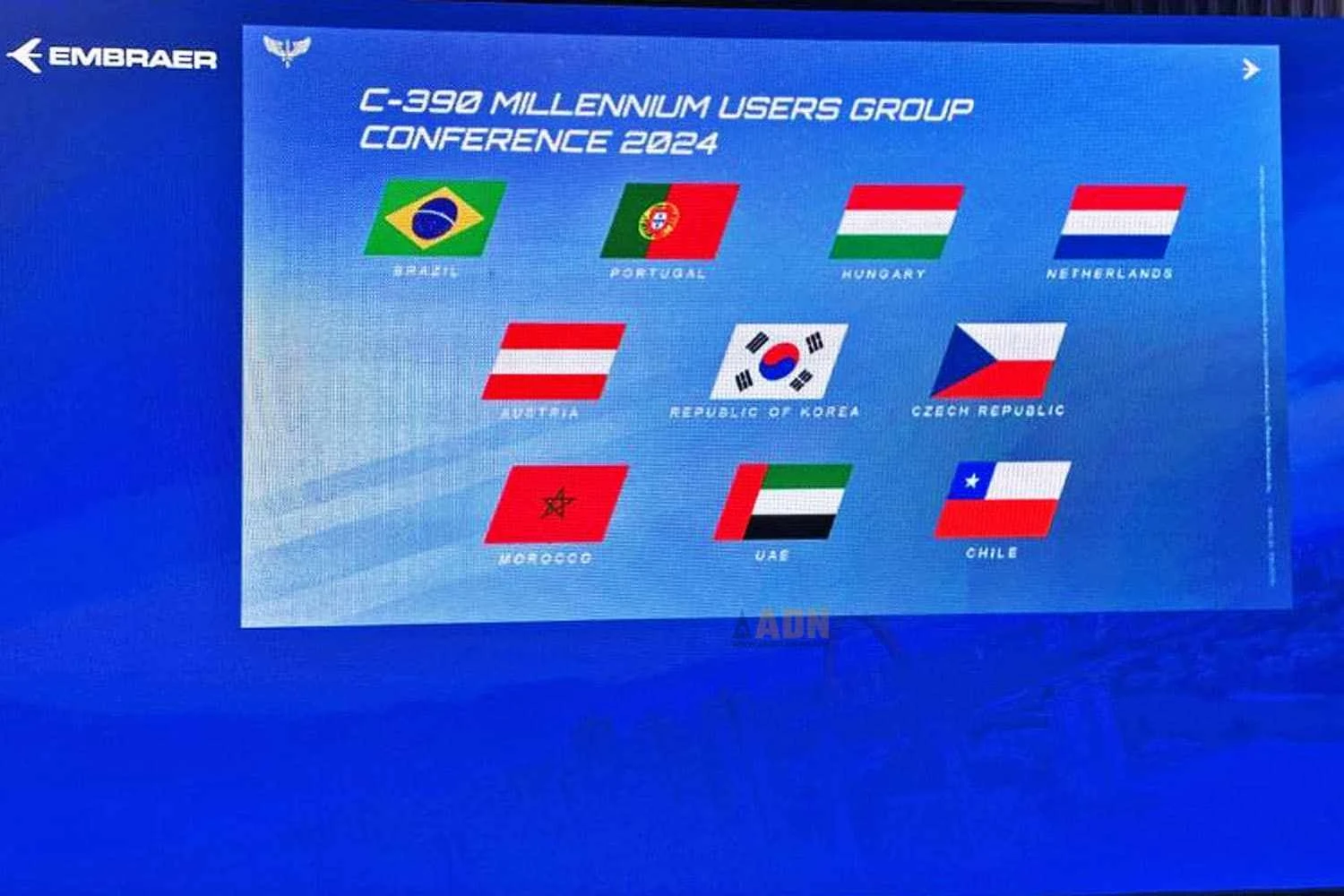 Bandeira do Chile apareceu entre ‘usuários’ do C-390