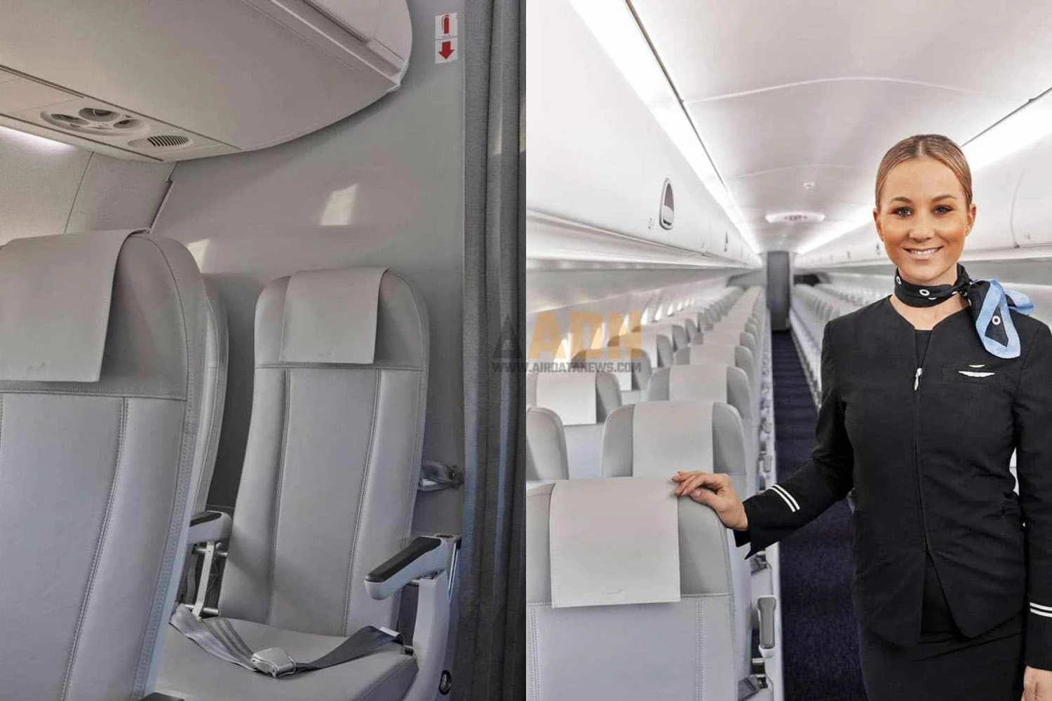 Nova cabine de passageiros do Embraer E190 da Finnair