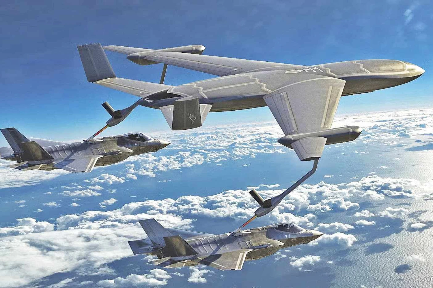 Aeronave conceitual poderia abastecer dois caças simultaneamente