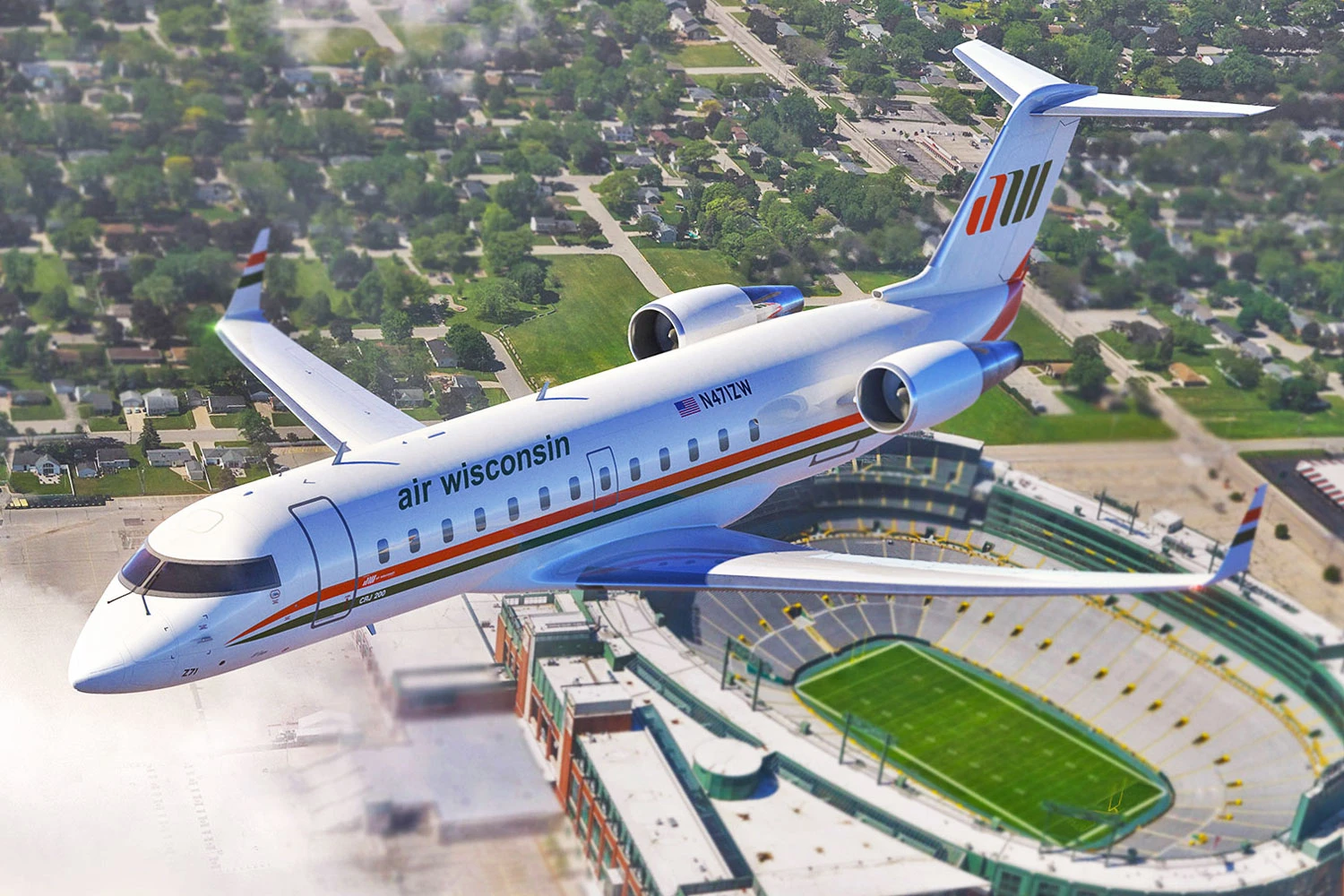 A Air Winconsin tem 60 jatos CRJ-200, que tem perdido espa&ccedil;o no mercado regional dos EUA (AQ)