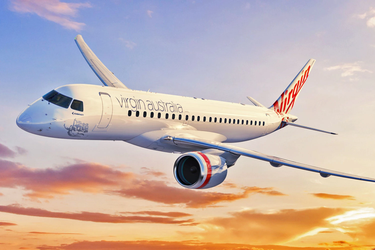 Virgin Australia antecipa interior dos novos Embraer E190-E2
