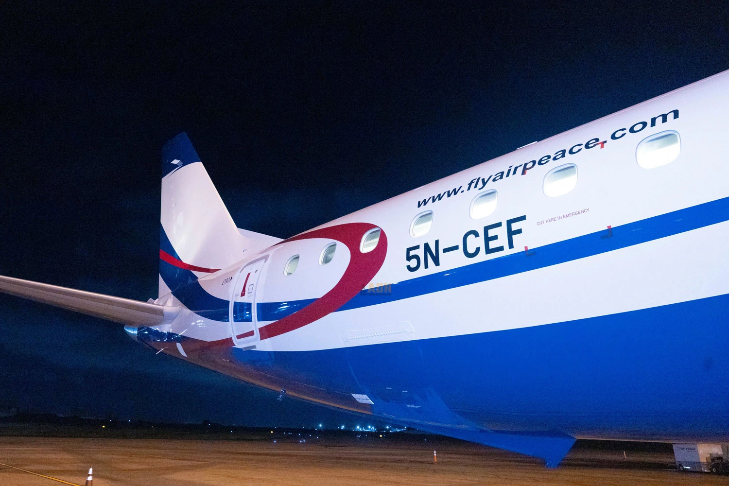 Aeronave 5N-CEF tem quase 20 anos (Air Peace)