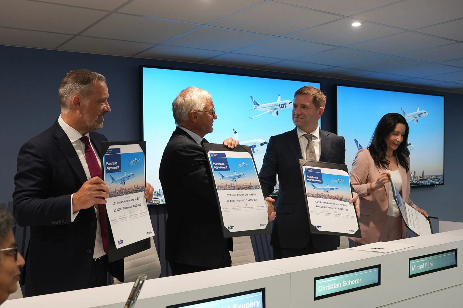 Assinatura do acordo entre LOT e Airbus (LOT)