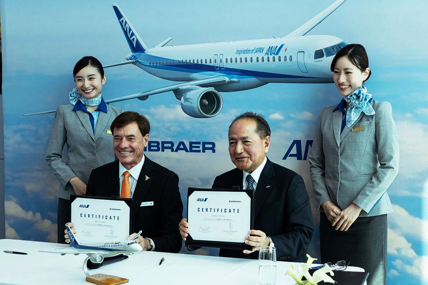 All Nippon Airways assina pedidos com Embraer e Airbus