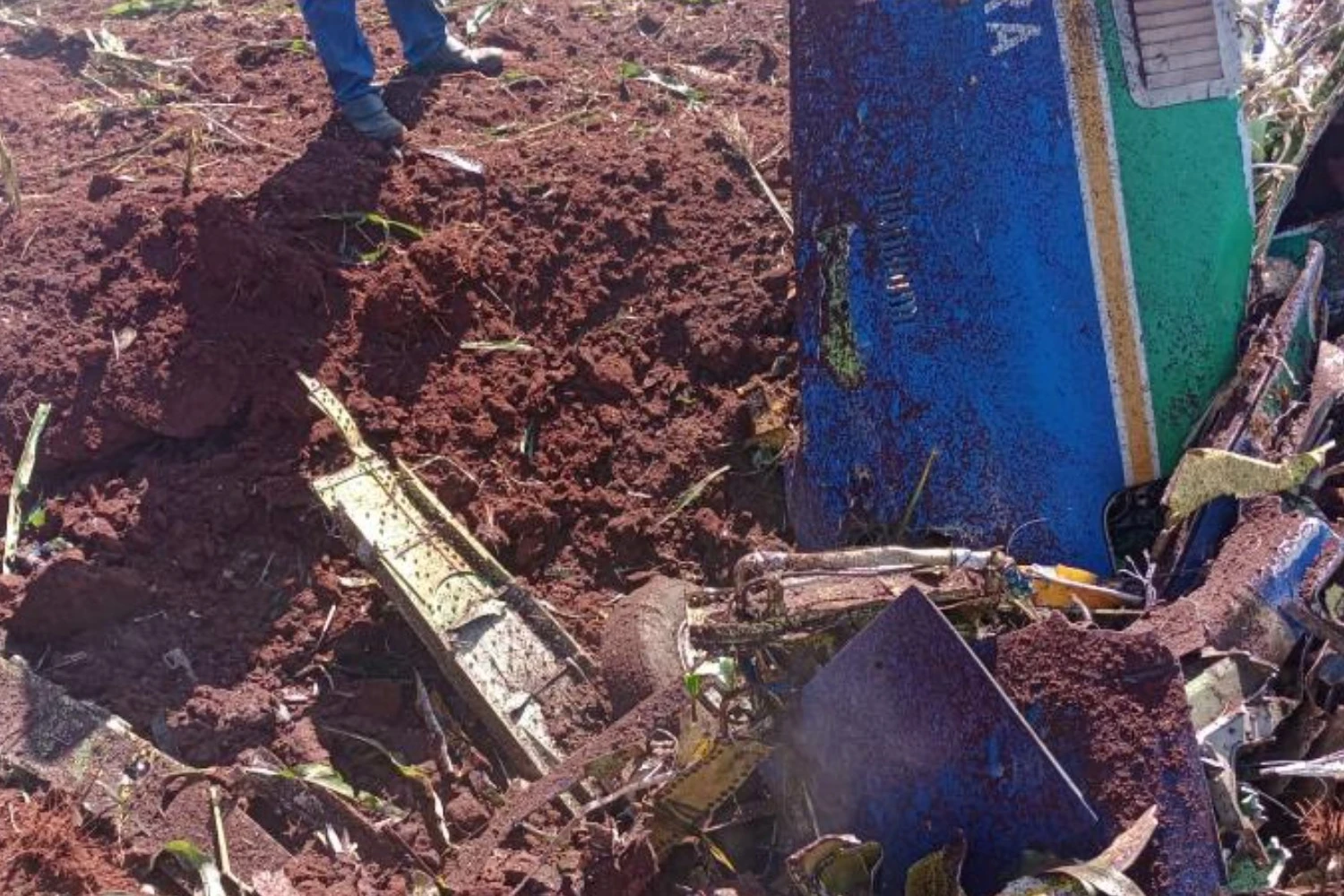 Aeronave caiu perto de Santa Rita do Passa Quatro (Reprodução)