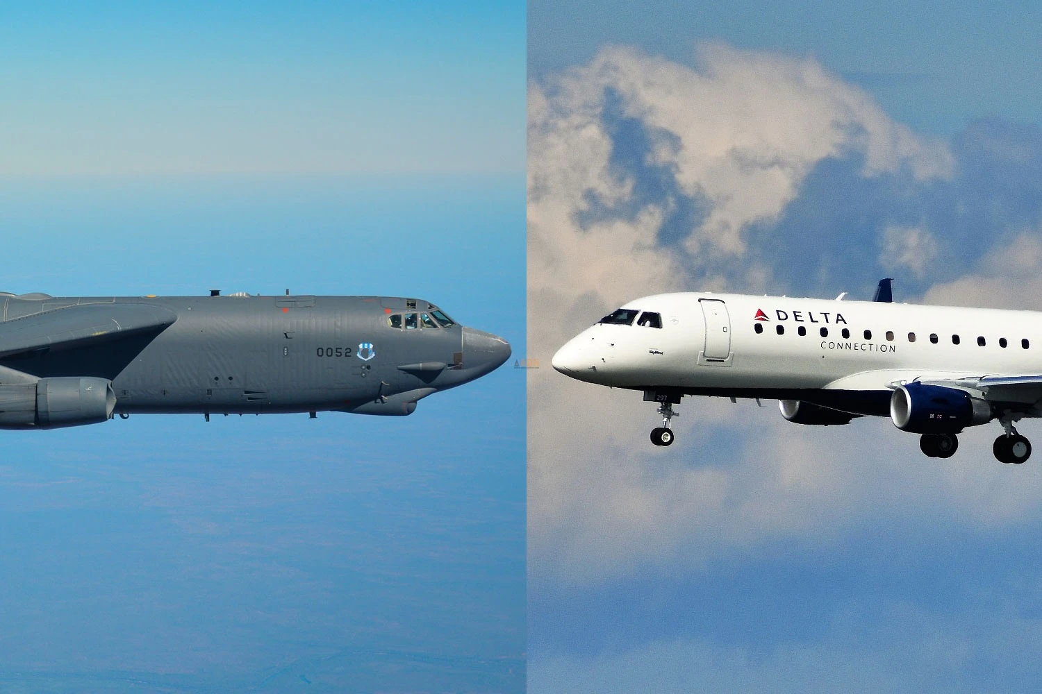 Manobra brusca evita colisão entre jato da Embraer e bombardeiro B-52 nos EUA