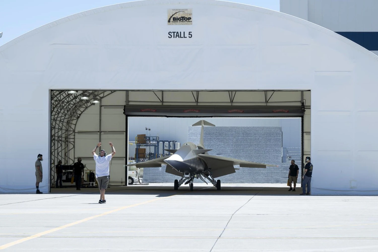 O X-59 na Planta 42, em Palmdale (NASA)