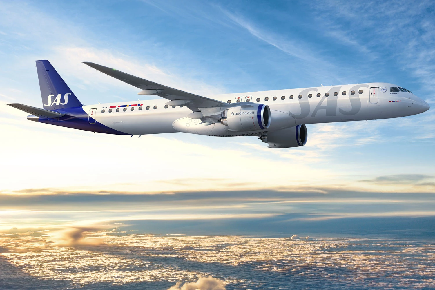 Primeiros E195-E2 da SAS ser&atilde;o entregues no final de 2027 (Embraer)