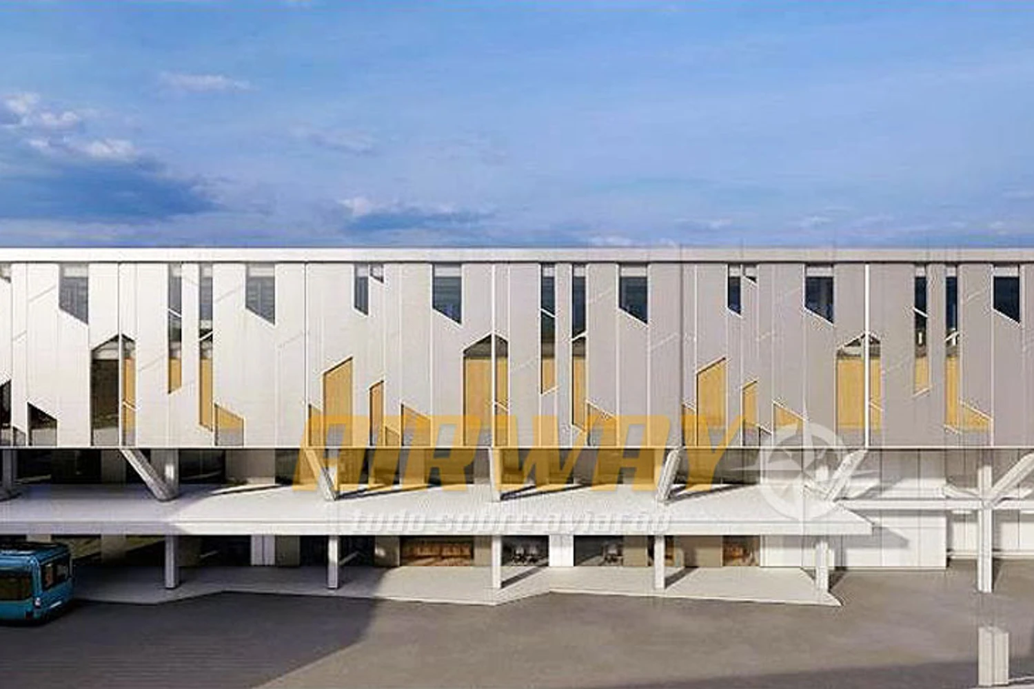 Suposto render do pier T3B de Guarulhos (ABR)