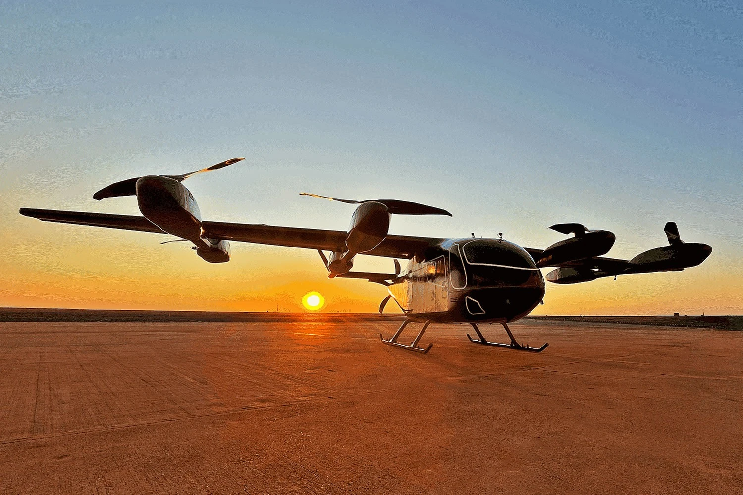 O primeiro protótipo do Eve-100, carro voador da Embraer/Eve (Embraer)