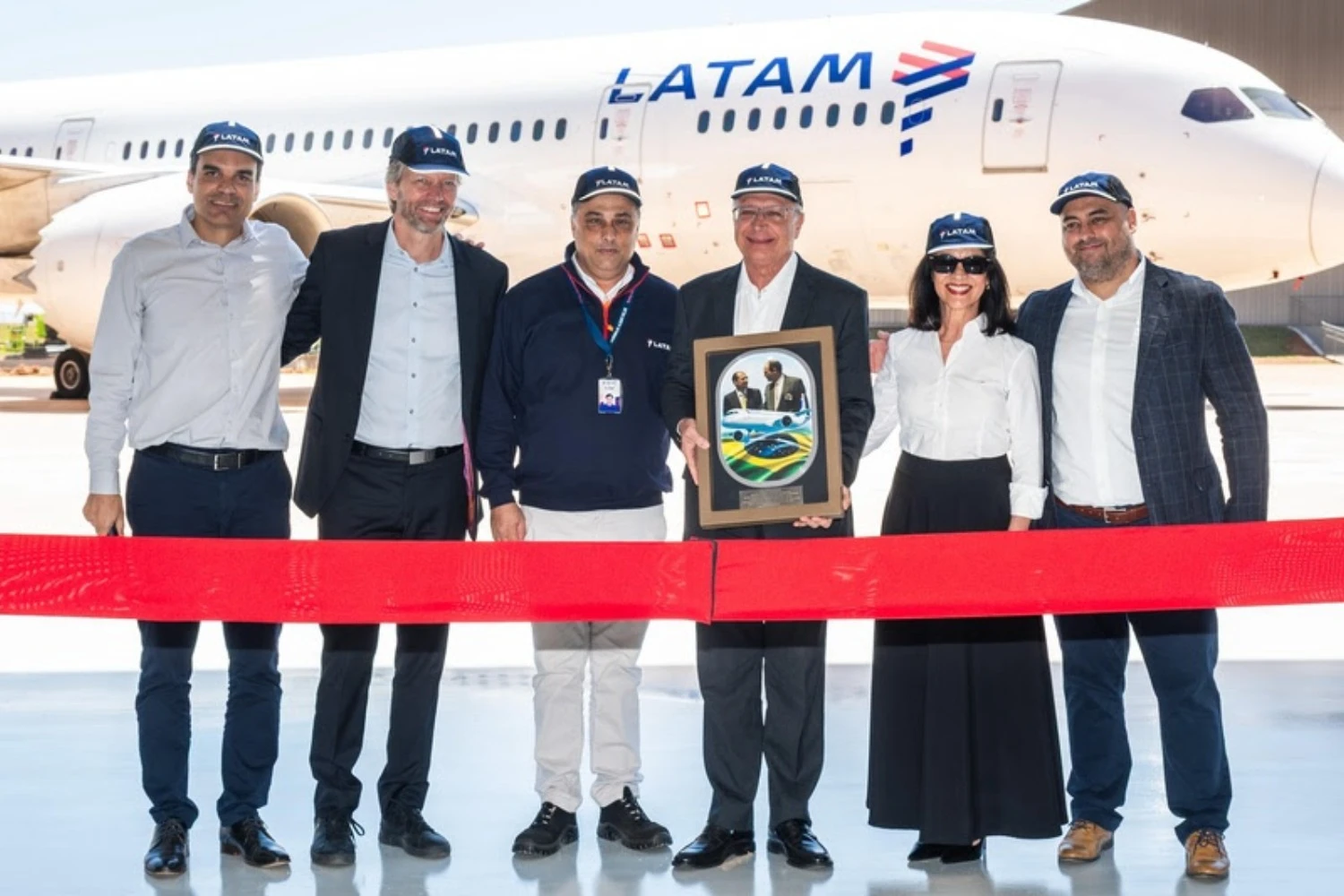 Cerim&ocirc;nia de inaugura&ccedil;&atilde;o do novo hangar da LATAM em S&atilde;o Carlos (LATAM)