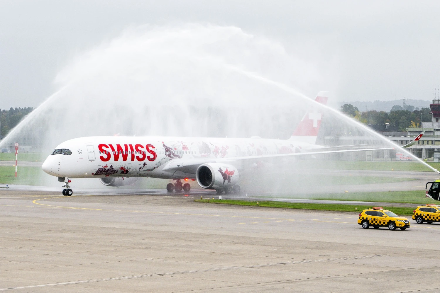 SWISS recebe seu primeiro Airbus A350-900 no Aeroporto de Zurique