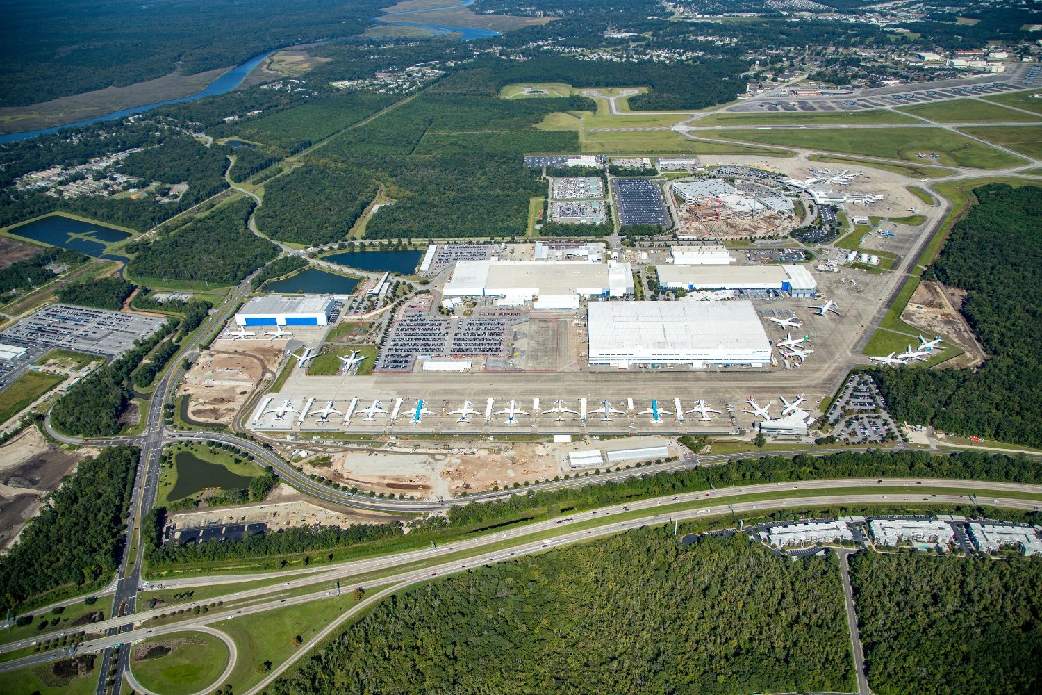 A f&aacute;brica da Boeing em North Charleston (Boeing)