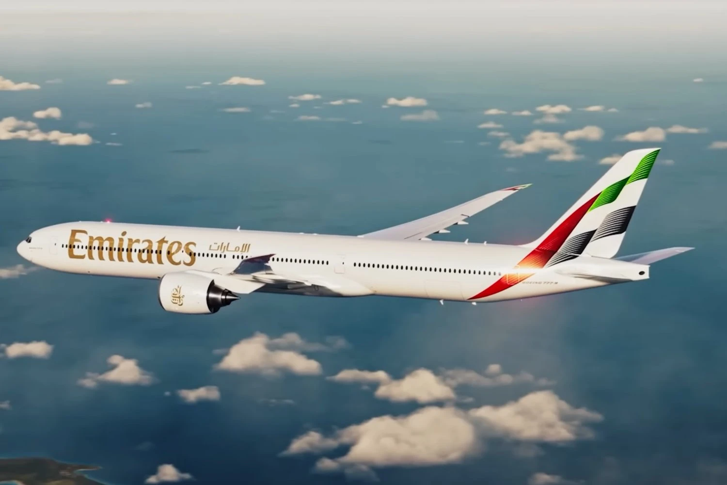 Renderiza&ccedil;&otilde;es do Boeing 777-9 da Emirates