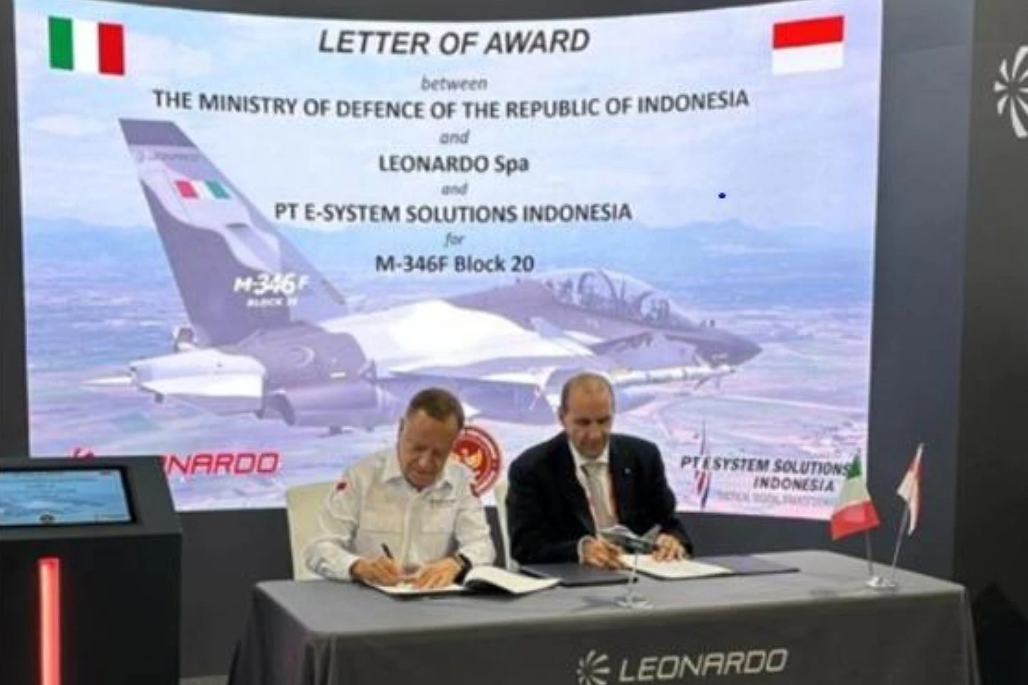Acordo para o fornecimento de aeronaves M-346F para a Indon&eacute;sia (Leonardo)