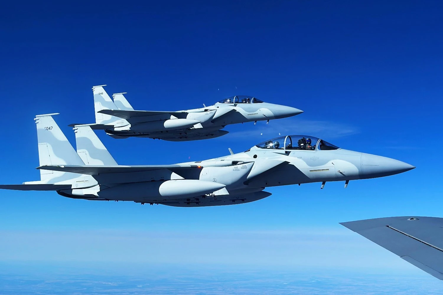 Ca&ccedil;as F-15QA da For&ccedil;a A&eacute;rea Emiri do Catar
