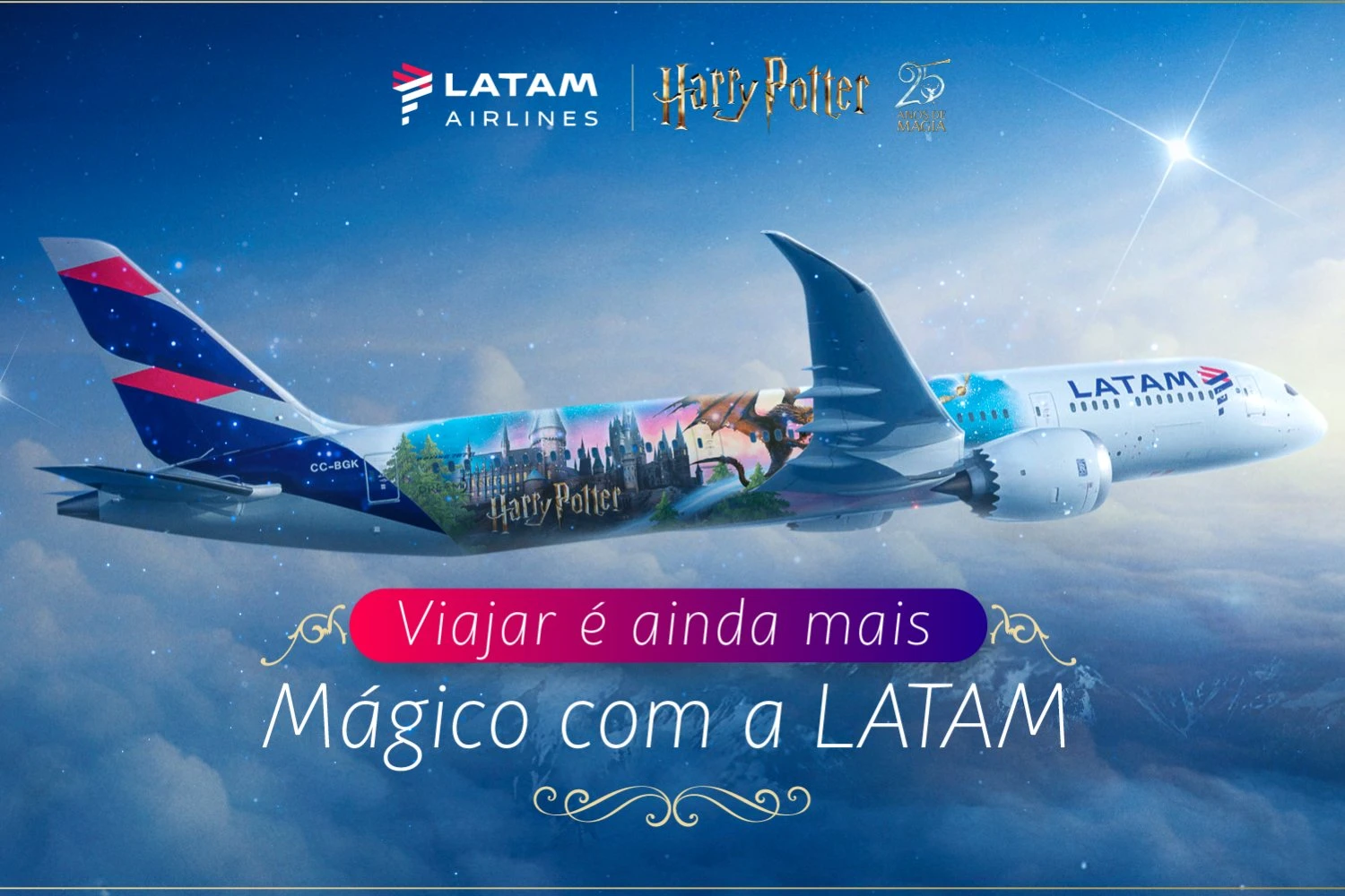 LATAM fará voo temático de Harry Potter entre São Paulo e Orlando