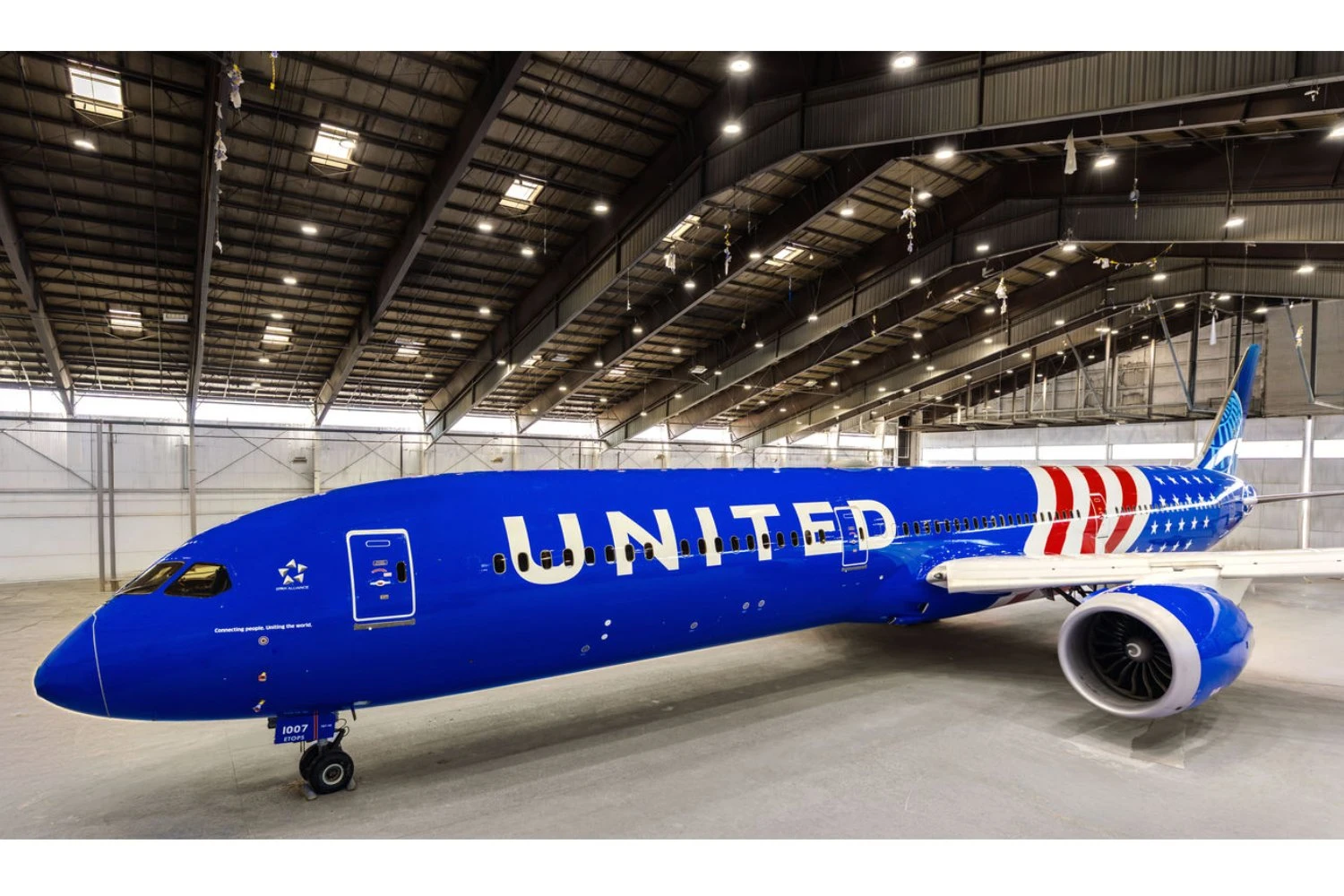 Boeing 787 com a pintura especial (United Airlines)