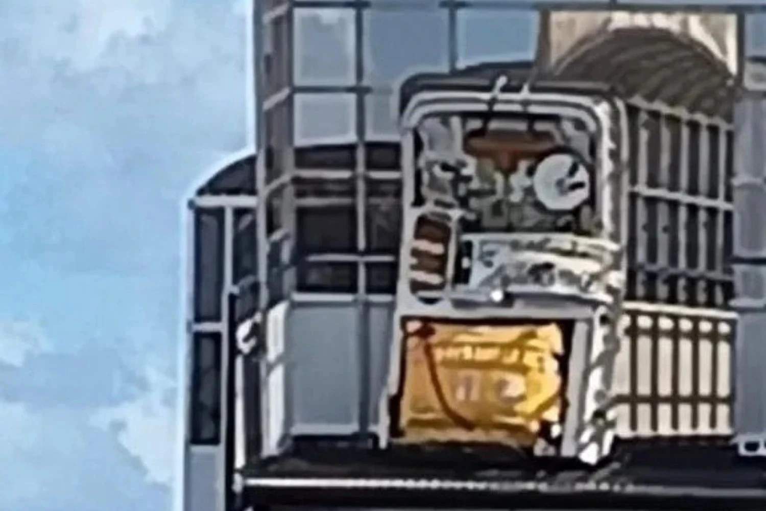 Boeing 787 teve sua porta arrancada durante a conexão com a ponte de embarque (Social media)