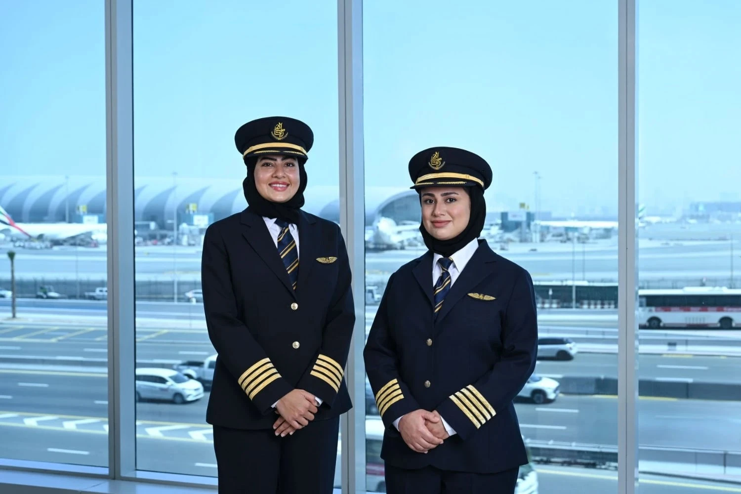 Capitães Hanan Mohammed Jawad e Bakhita Al Mheiri (Emirates Airline)