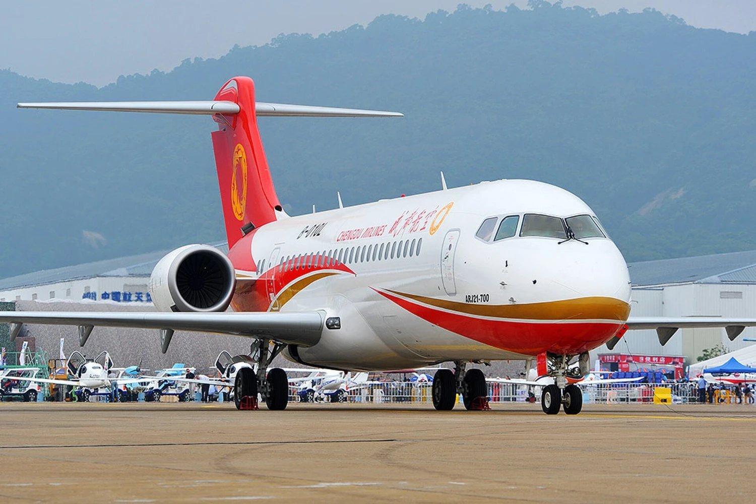 Chengdu Airlines COMAC ARJ21-700 at 2014 Zhuhai Air Show