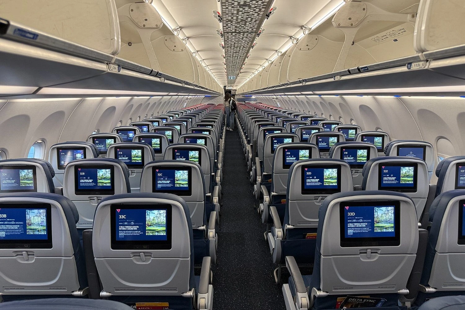 Cabine do Delta Air Lines Airbus A321neo