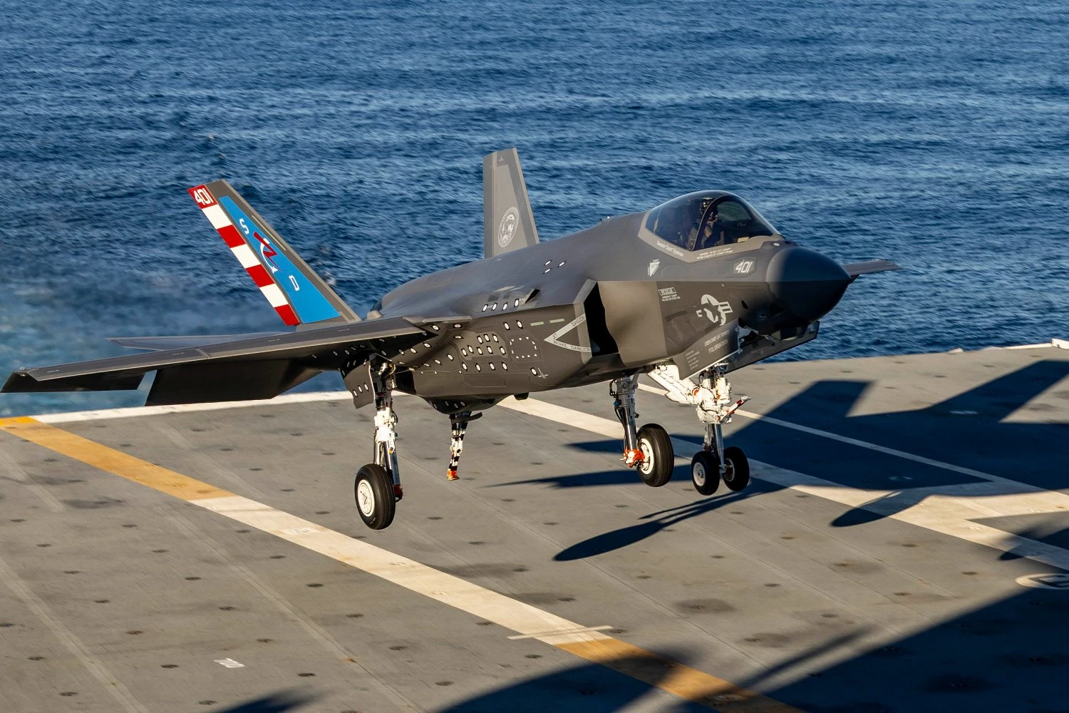 F-35C lands on USS John F. Kennedy