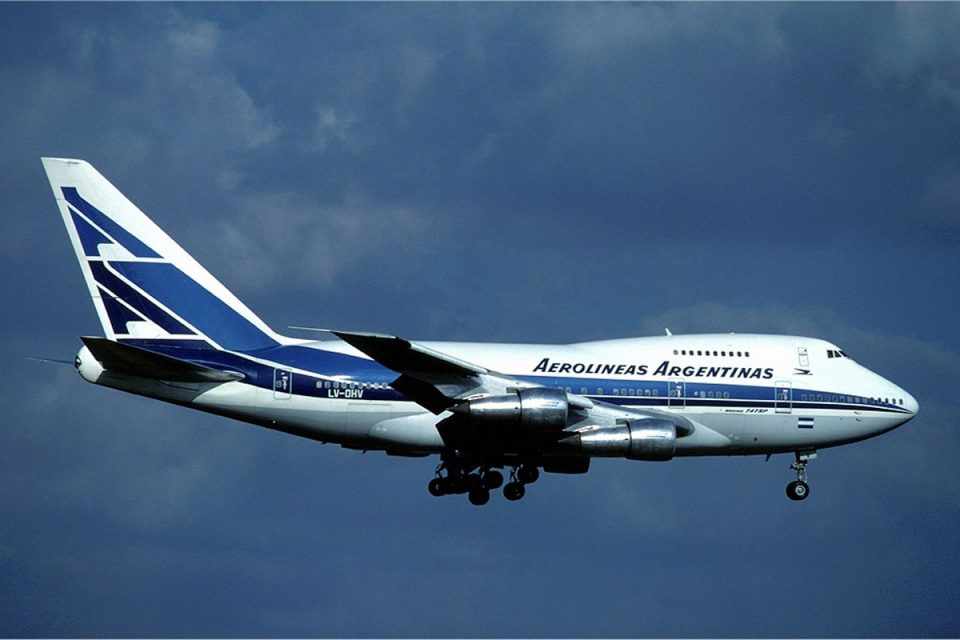 A Aerolineas Argentinas foi a única companhia da América do Sul que operou com o 747 SP (AA)