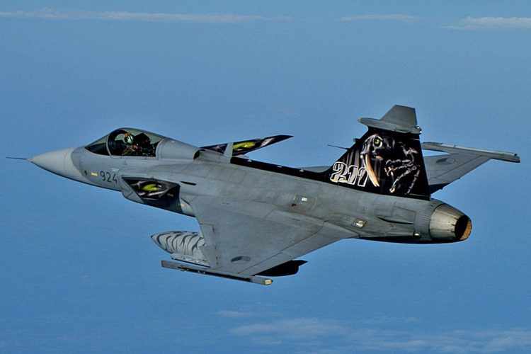 O Gripen participou do Tiger Meet com uma das pinturas mais inovadoras