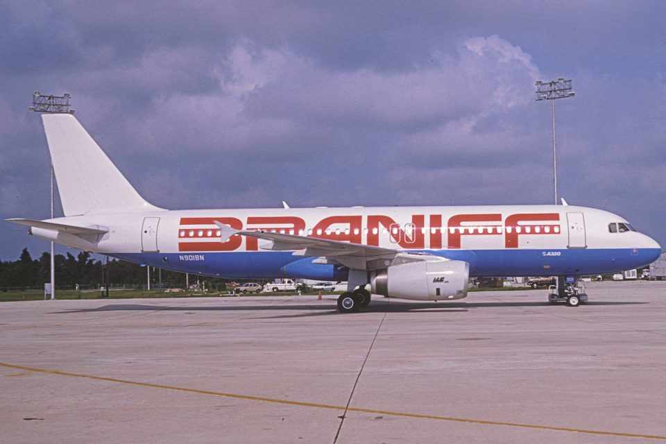 A320 da nova Braniff: com pintura mais discreta, nova edição da companhia durou pouco (Aero Ícarus)