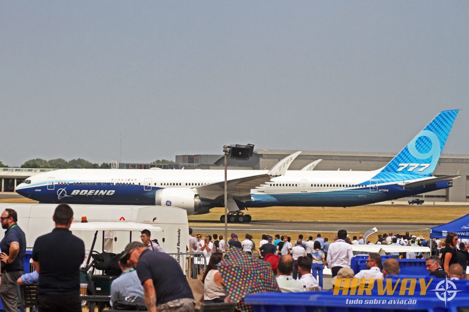 Boeing 777-9 em Farnborough en 2022