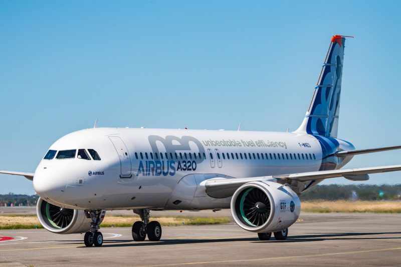 Motor GTF Advantage em testes num A320