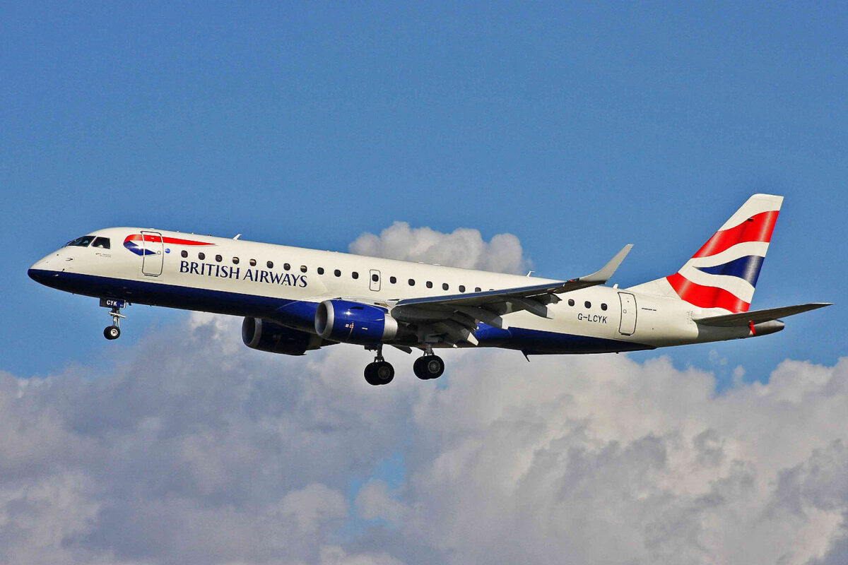 Embraer 190 da British Airways (Ken Fielding)