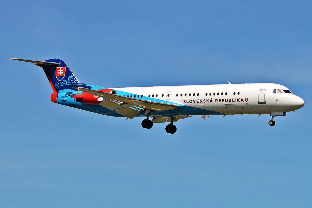 Fokker 100 VIP do governo eslovaco (Anna Zvereva)