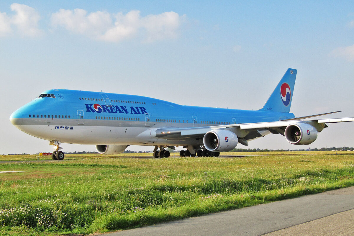 Um dos cinco Boeing 747-8 comprados pela Sierra Nevada da Korean Air