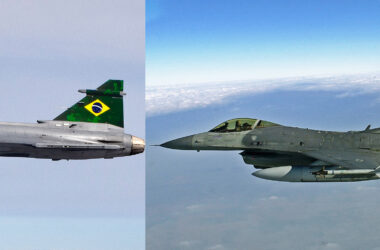 Caça Gripen brasileiro e o F-16 dos EUA