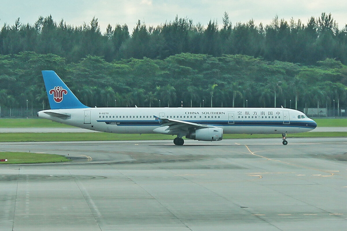 O A321 B-6270 quando ainda realizava voos de passageiros pela China Southern