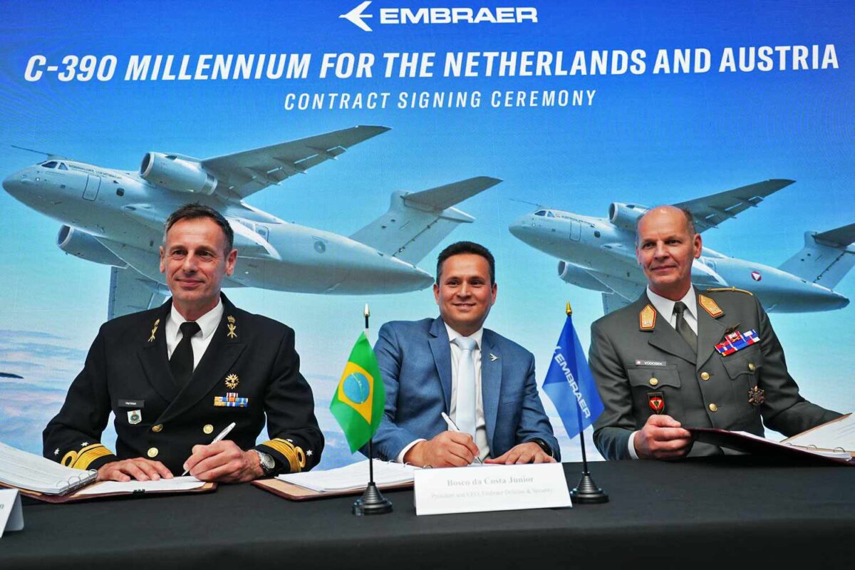 Holanda e Áustria irão receber nove C-390