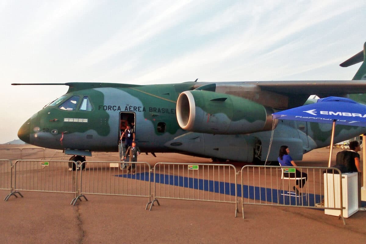 A Embraer marcou presença com o C-390 Millennium