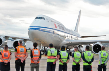 O Boeing 747-8 da Air China mas que é usado apenas por Xi Jinping