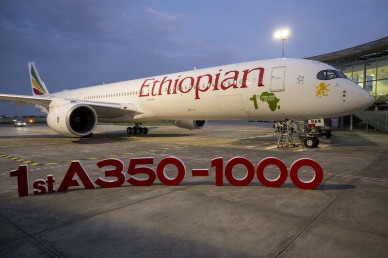 O Airbus A350-1000 da Ethiopian Airlines acomoda 395 passageiros (Airbus)