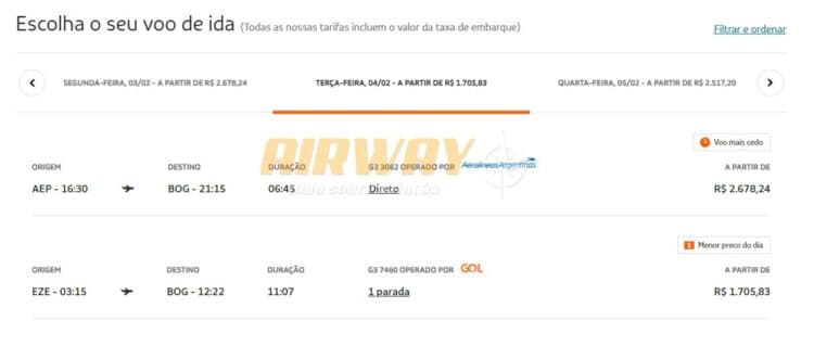 Rota entre Buenos Aires e Bogotá terá escala em Brasília