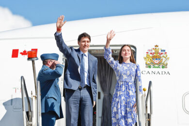 Primeiro Ministro do Canadá Justin Trudeau, e sua filha Ella Grace