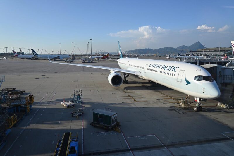 A350 da Cathay em Hong Kong