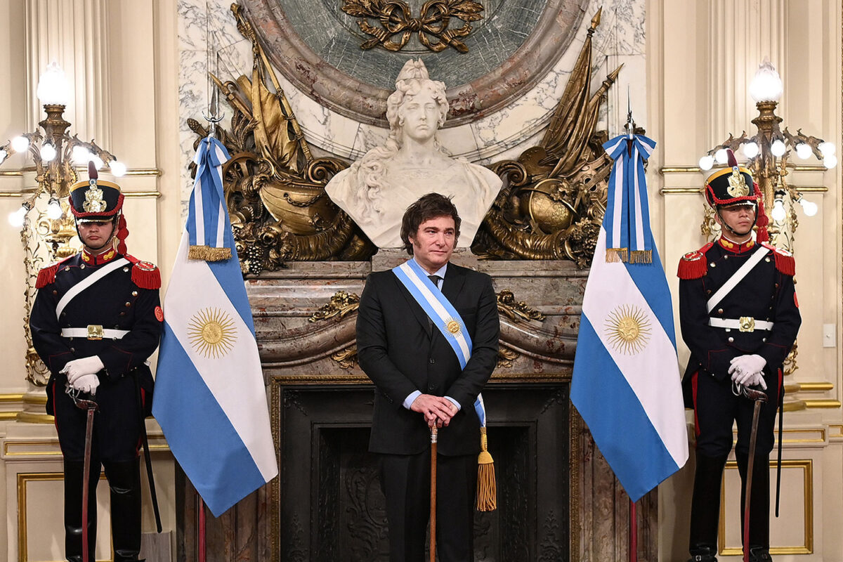 O presidente argentino Javier Milei