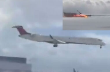 Vídeo mostra momento do choque do jato CRJ-900 com o solo