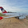 O Airbus A380 finalmente com as cores da Global Airlines