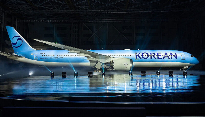 A nova pintura da Korean Air